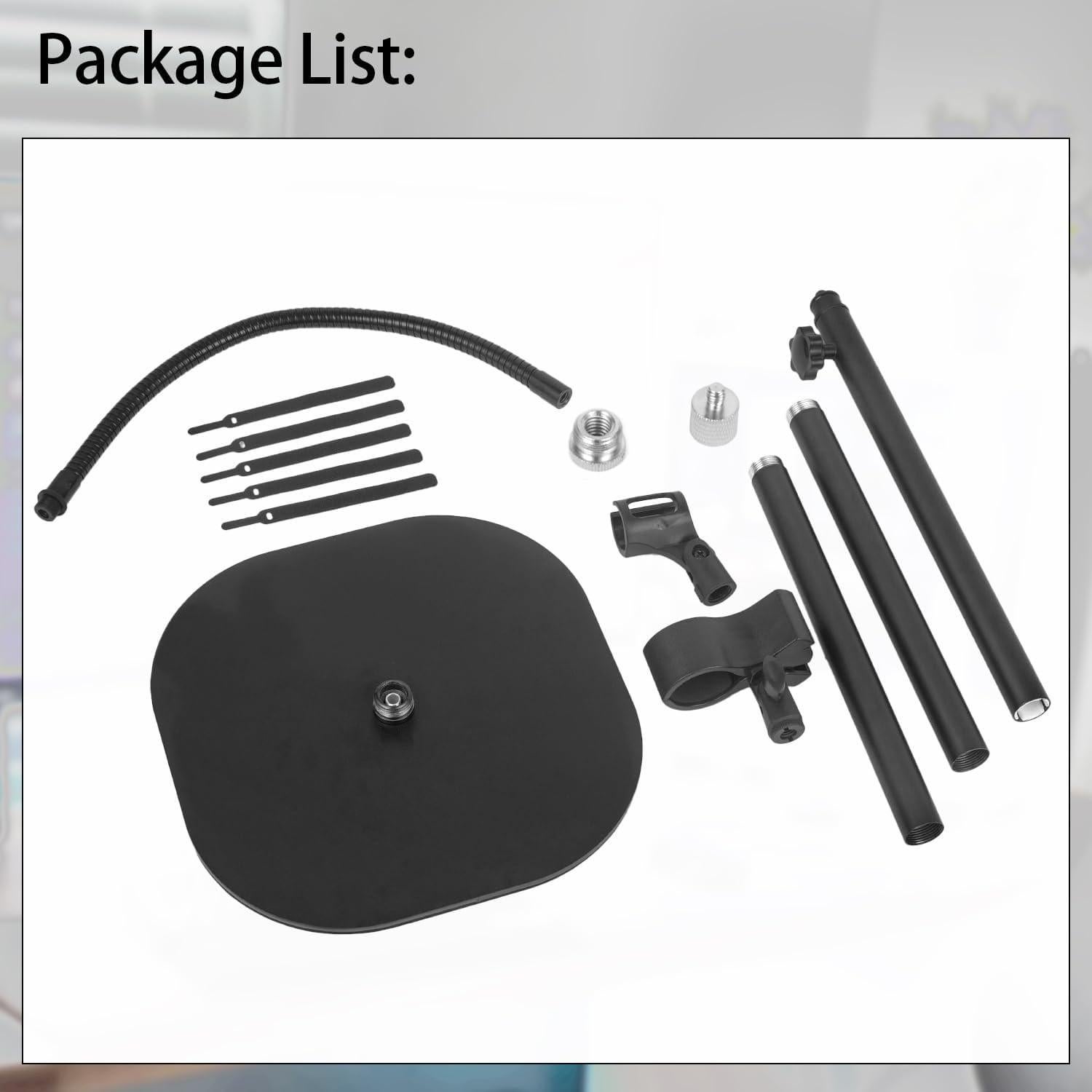 Soporte de Micrófono Flexible Ajustable 91-168 cm Negro