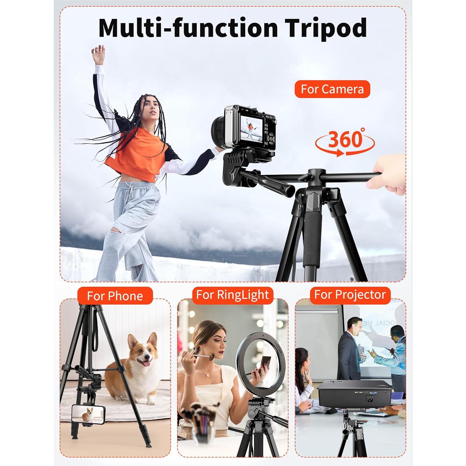 Trípode para Teléfono Nineigh CT190 75 Pulgadas Aluminio