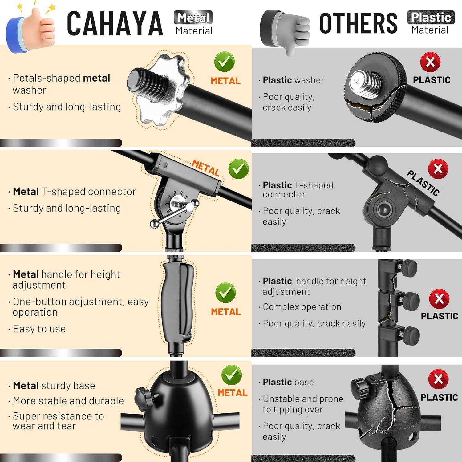 Soporte de Micrófono Tripode CAHAYA con Ajuste de Altura