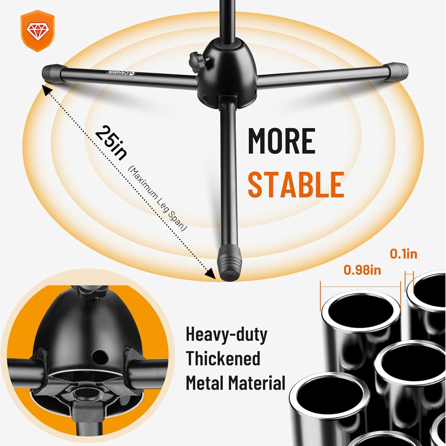 Soporte de Micrófono Tripode CAHAYA con Ajuste de Altura