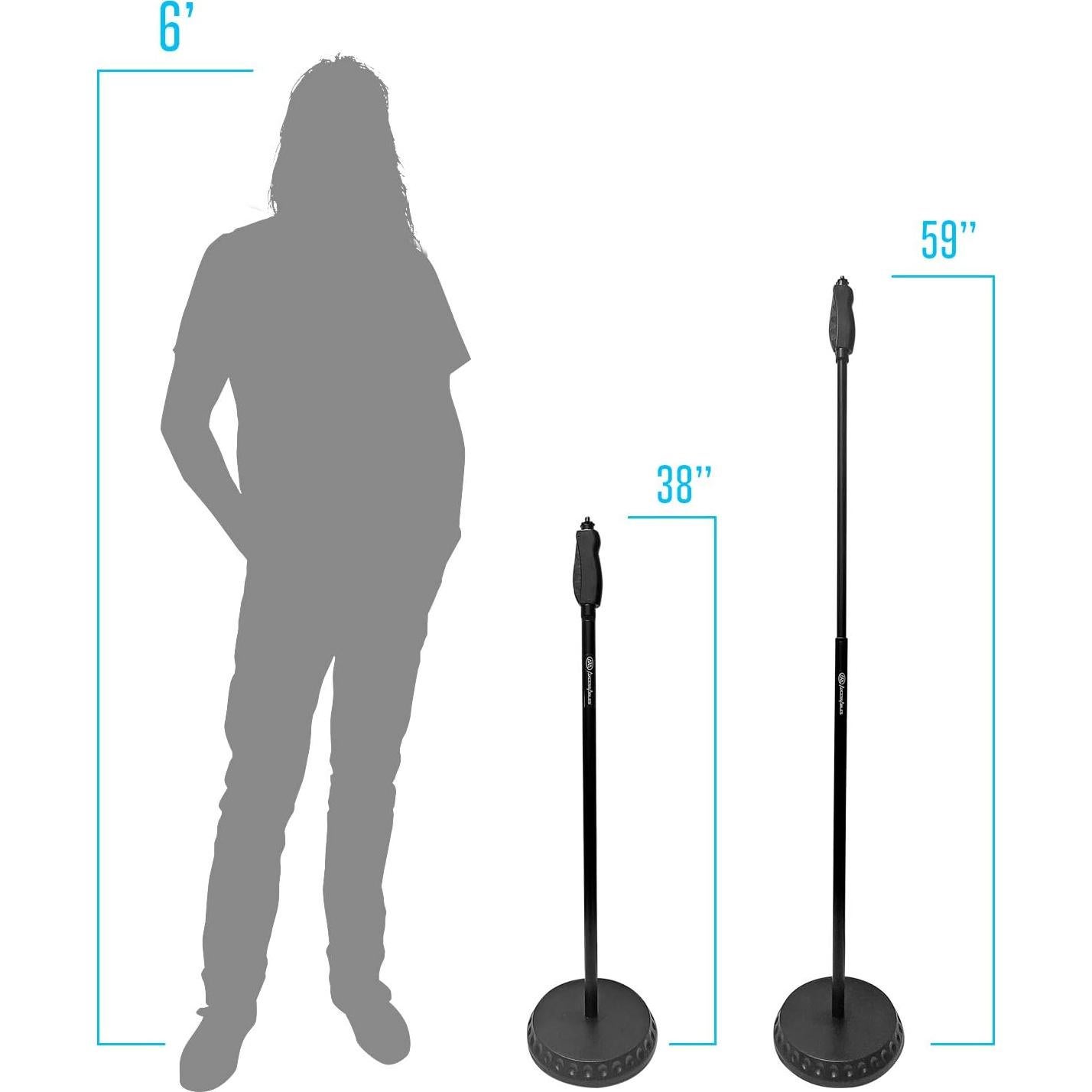 Soporte de Micrófono AxcessAbles MS-201RB 2-Pack con Brazo Telescópico