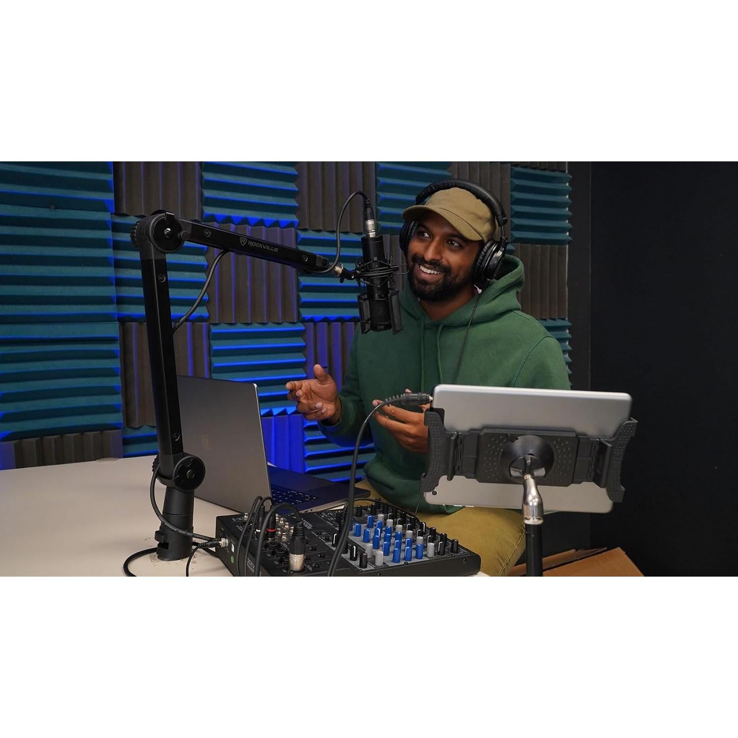 Soporte de Micrófono Rockville RG30 Boom Arm Ajustable 76.2 cm