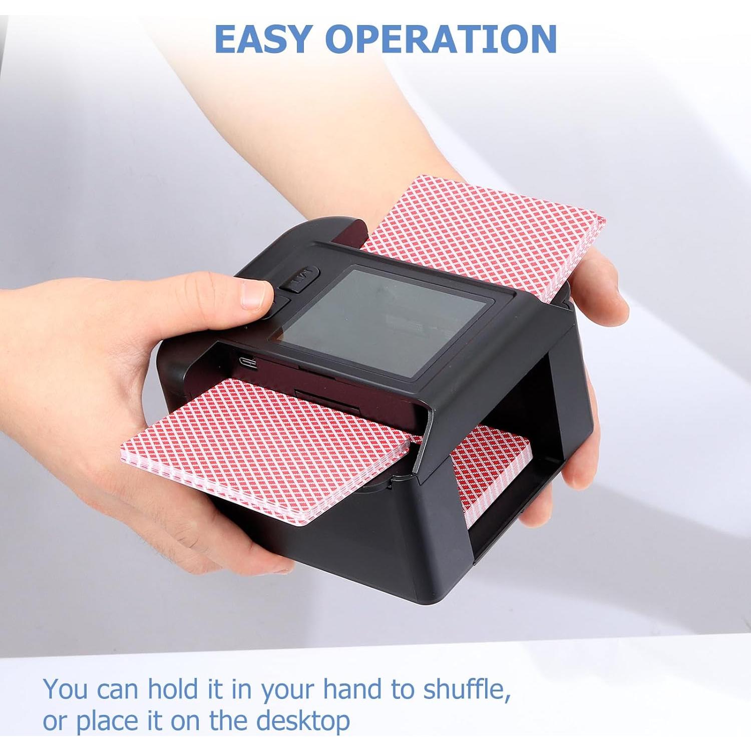 Barajador de Cartas Automático AOKUY-1, Batería 2000mAh, Silencioso