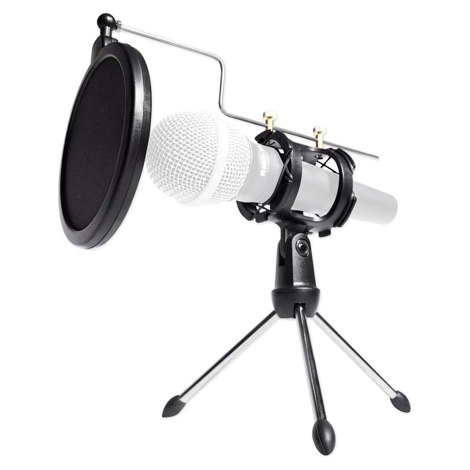 Soporte de Micrófono Rockville RTMS21 con Filtro Antipop