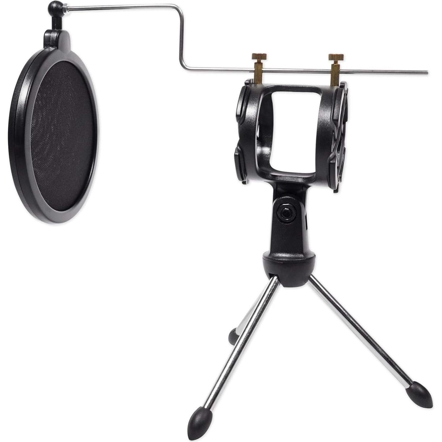 Soporte de Micrófono Rockville RTMS21 con Filtro Antipop