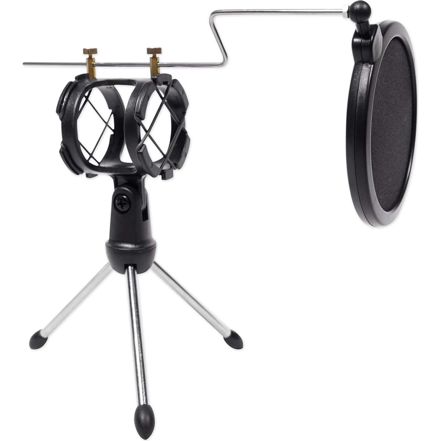 Soporte de Micrófono Rockville RTMS21 con Filtro Antipop