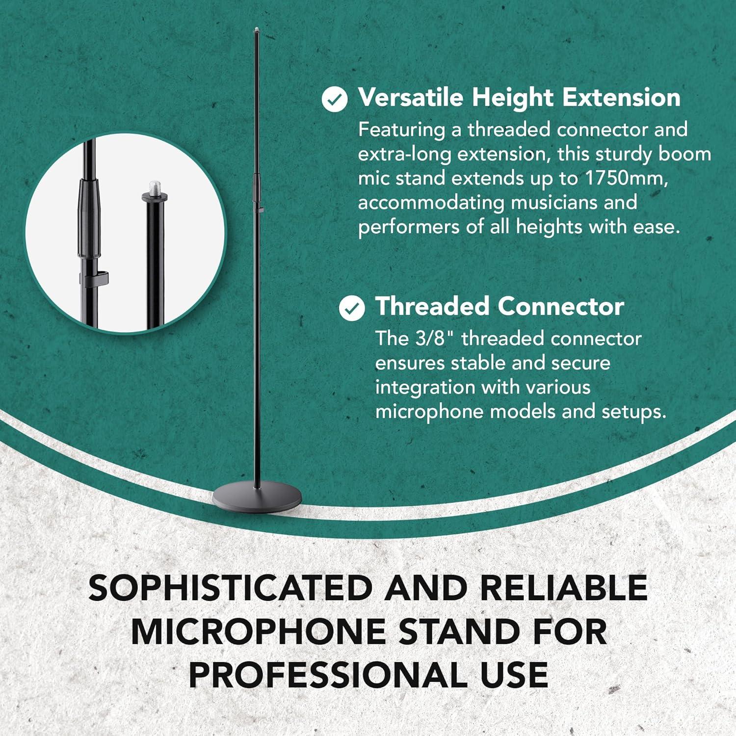 Soporte de Micrófono K&M 26050 - Brazo de Boom Plegable 175cm