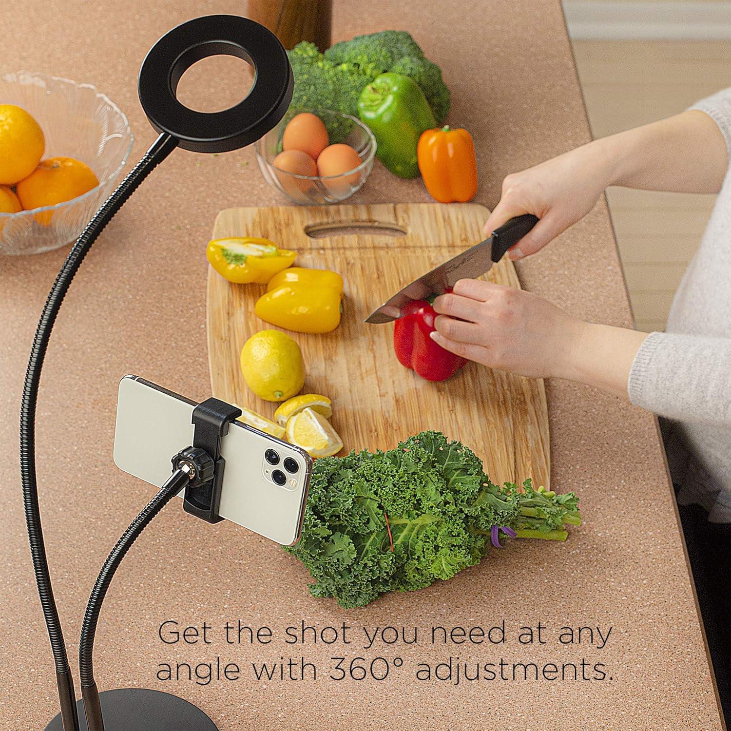 Soporte para teléfono con luz de anillo LED Merkury 60 cm