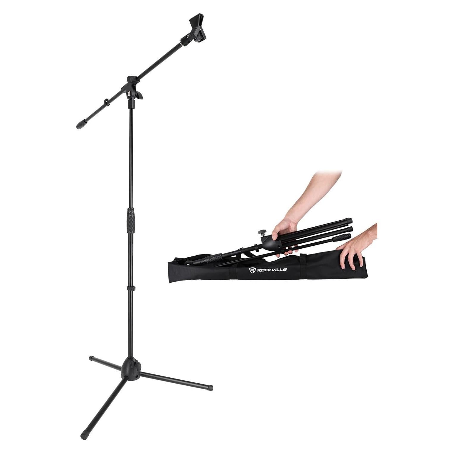 Soporte de Micrófono Rockville RVMIC50 Altura Ajustable 77.9-128 cm