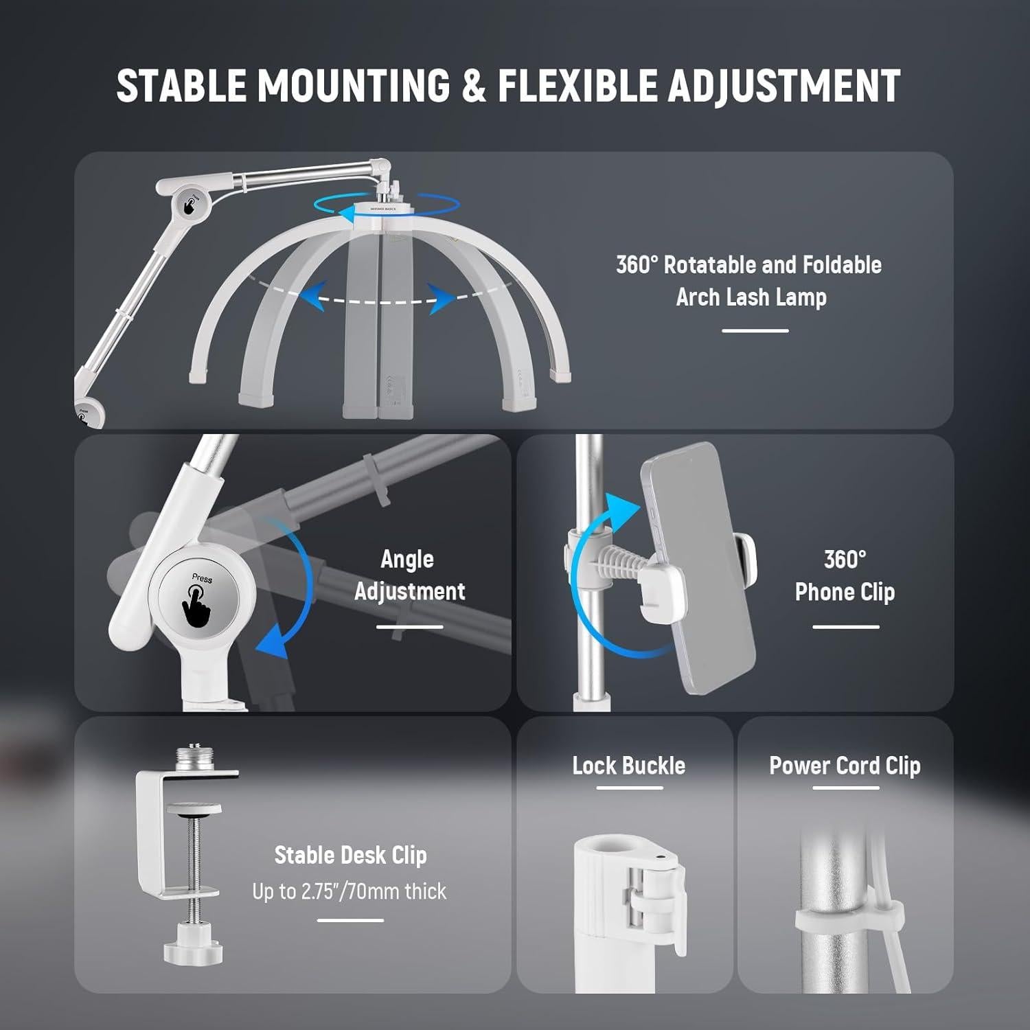 Lámpara de Pestañas LED NEEWER HM03-D 32W con Soporte