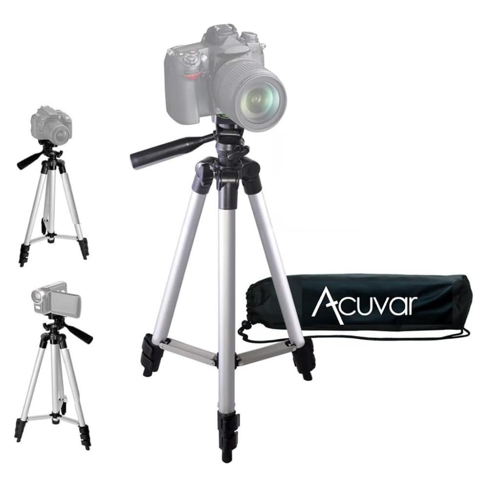 Trípode de Cámara Acuvar 50" Aluminio Ligero Ajustable