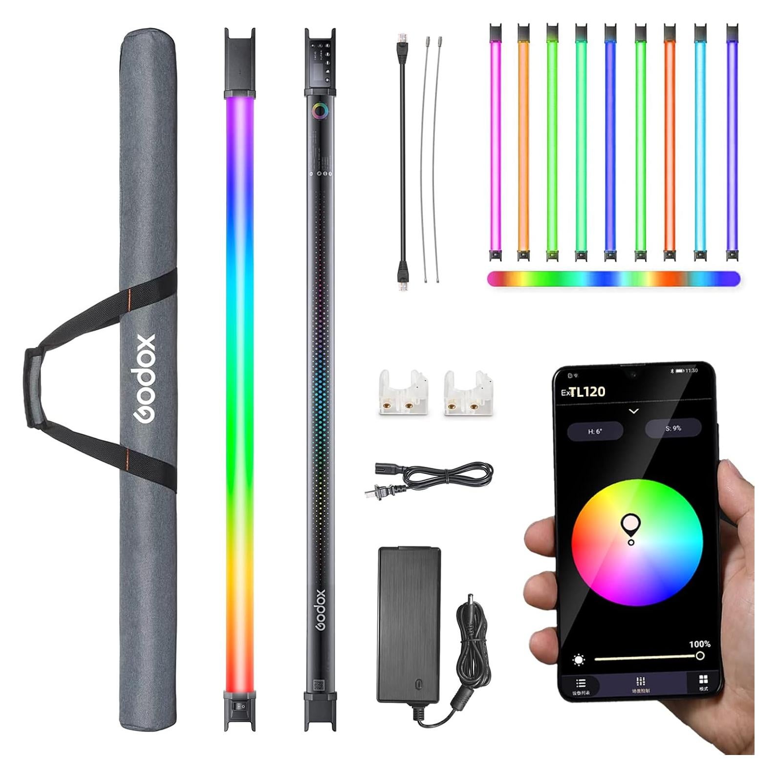 Luz de Tubo Godox TL120 RGB LED Portátil 2700K-6500K