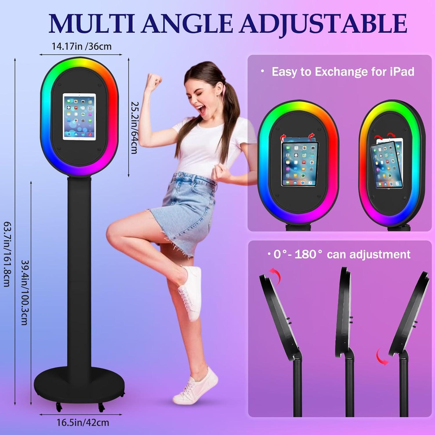 Cabina de Fotos ZLPOWER para iPad 10.2 a 13" con Luz RGB