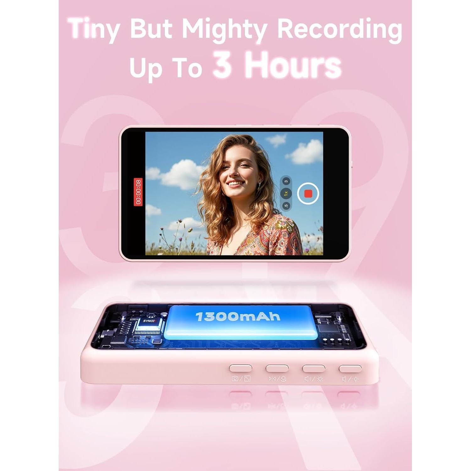 Monitor Inalámbrico Magnético SYNCO XView M4 4K Rosa