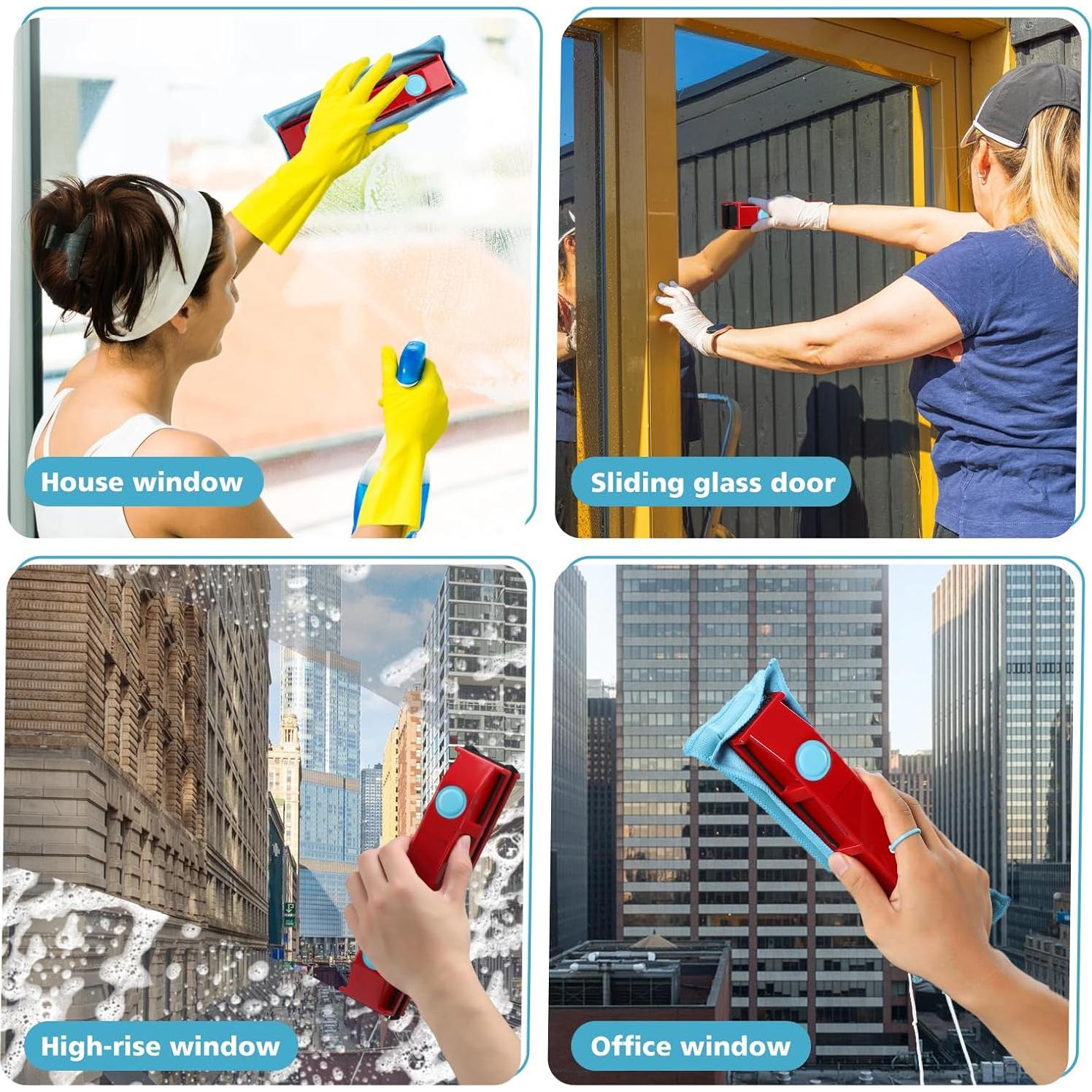 Limpiador de Ventanas Magnético Hotifytools Doble Cara 2-3 cm