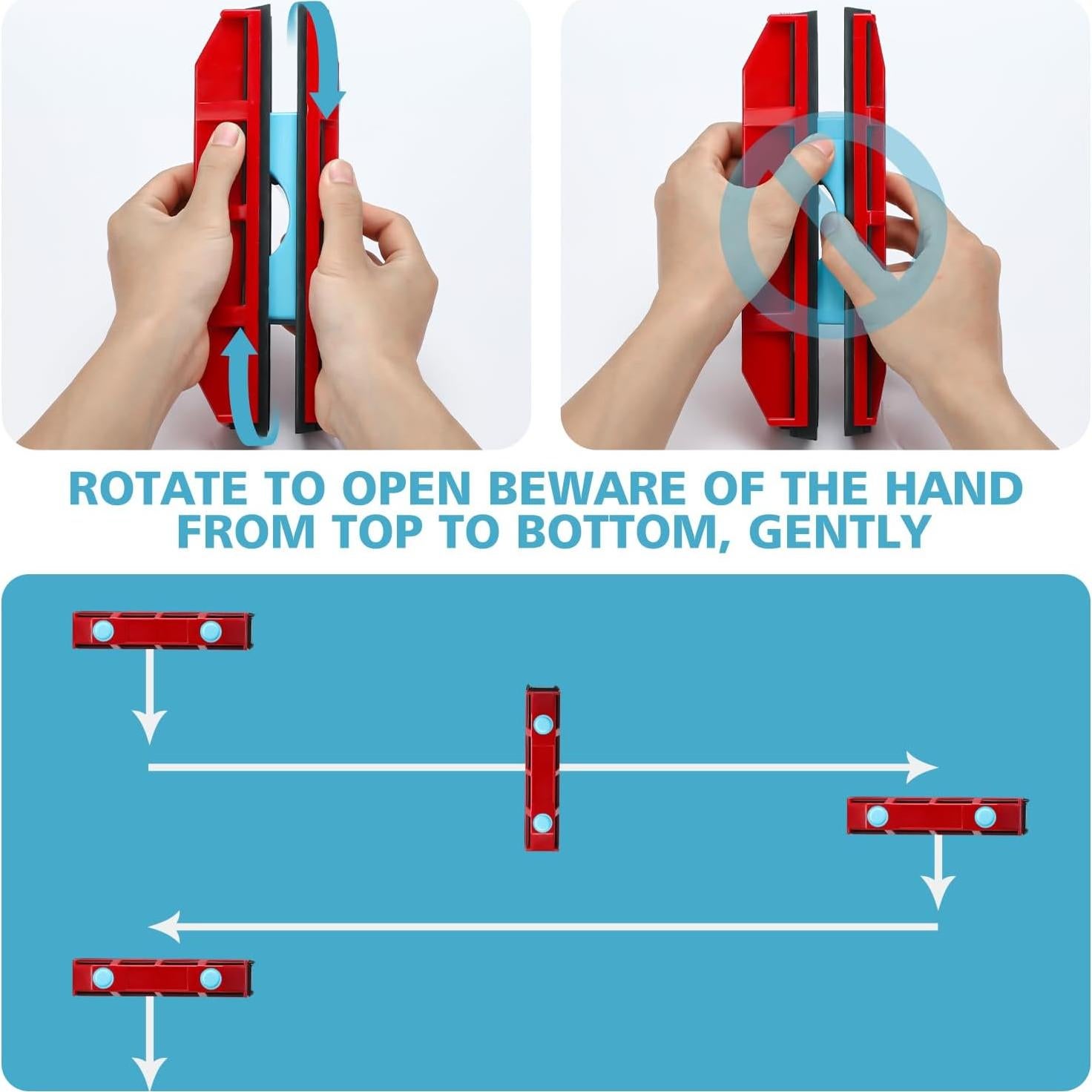 Limpiador de Ventanas Magnético Hotifytools Doble Cara 2-3 cm