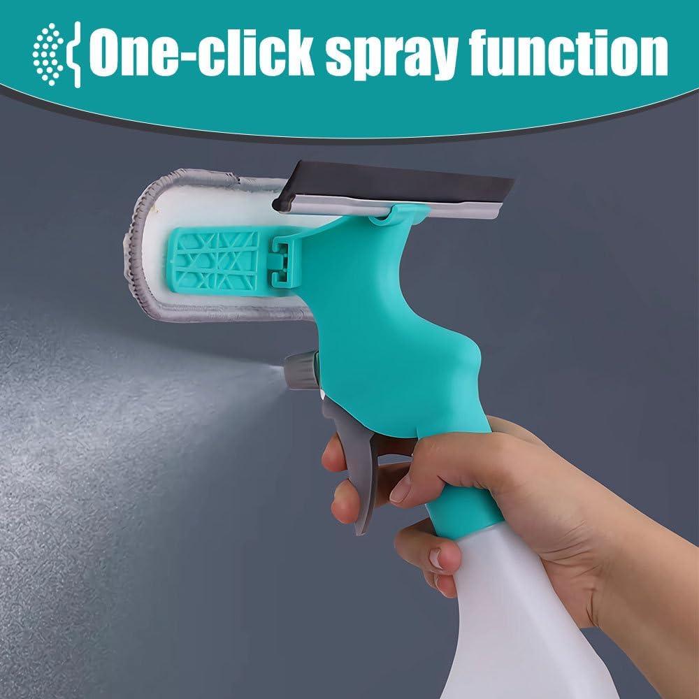 Kit de Limpieza de Ventanas DONGKER 4 en 1 con Spray y Microfibra