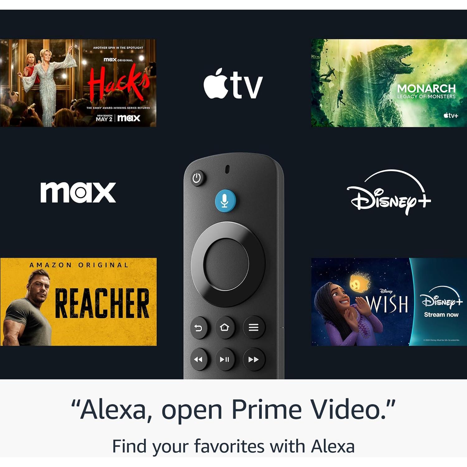 Amazon Fire TV Alexa Voice Remote (newest model) with TV controls, requires compatible Fire TV device