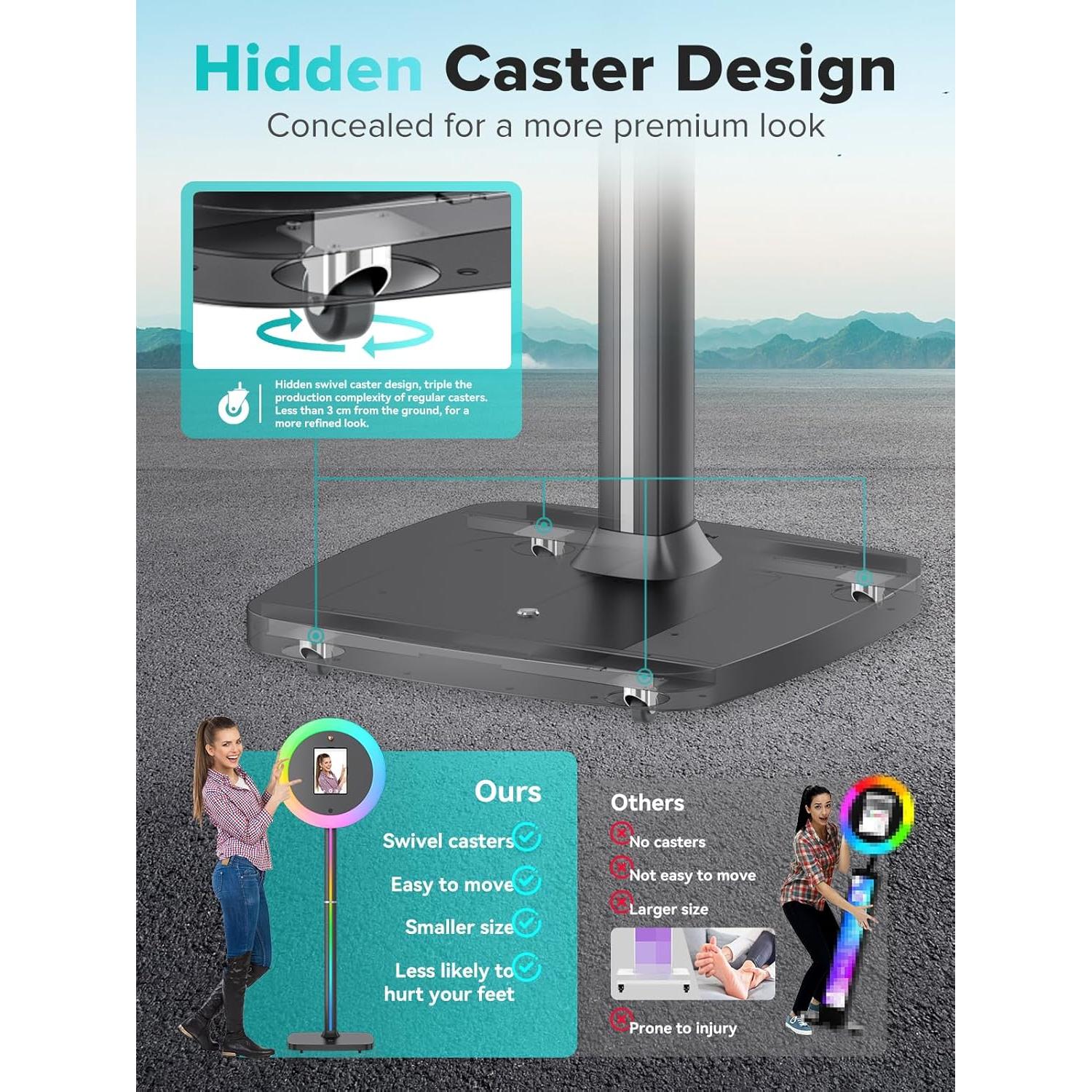 Cabina de Fotos Portátil iHorse Racing con Luz RGB 55.88 cm