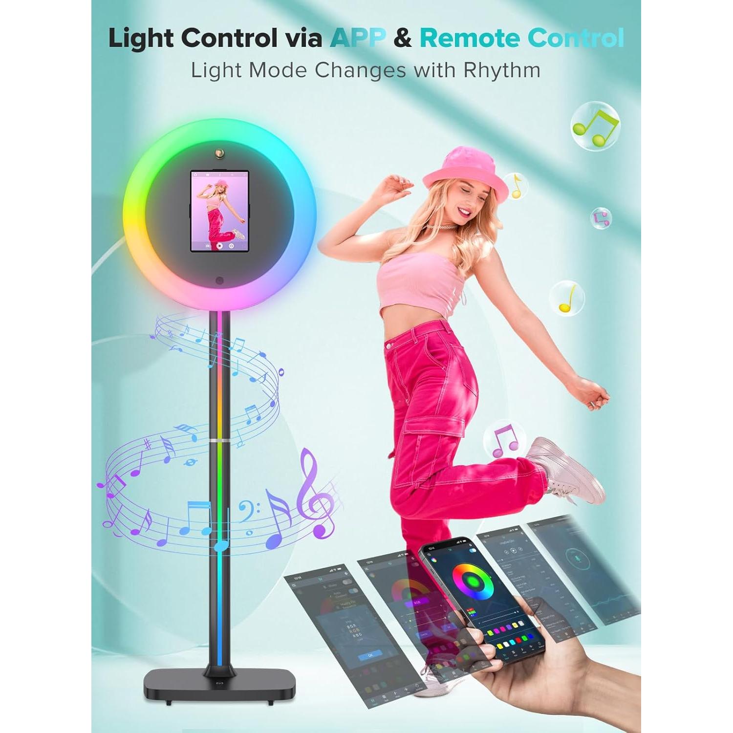 Cabina de Fotos Portátil iHorse Racing con Luz RGB 55.88 cm