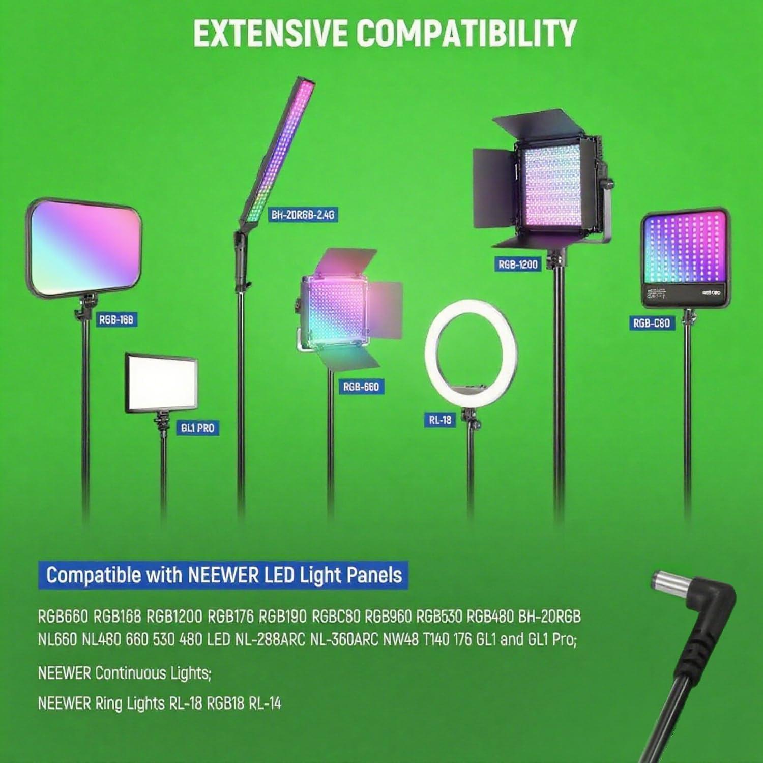 Adaptador AC/DC 15V 4.8A WeixuanIT para Luz Neewer 18"