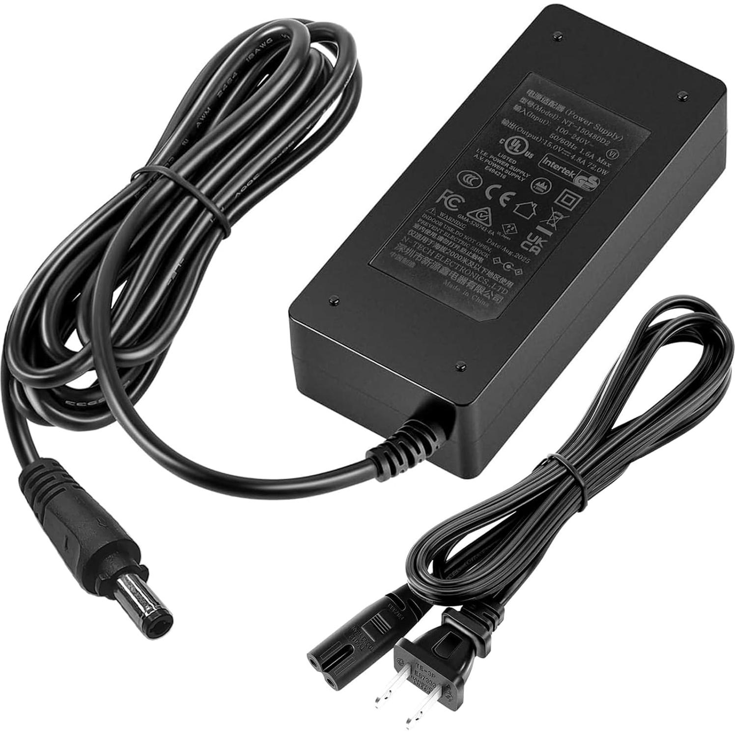 Adaptador AC/DC 15V 4.8A WeixuanIT para Luz Neewer 18"