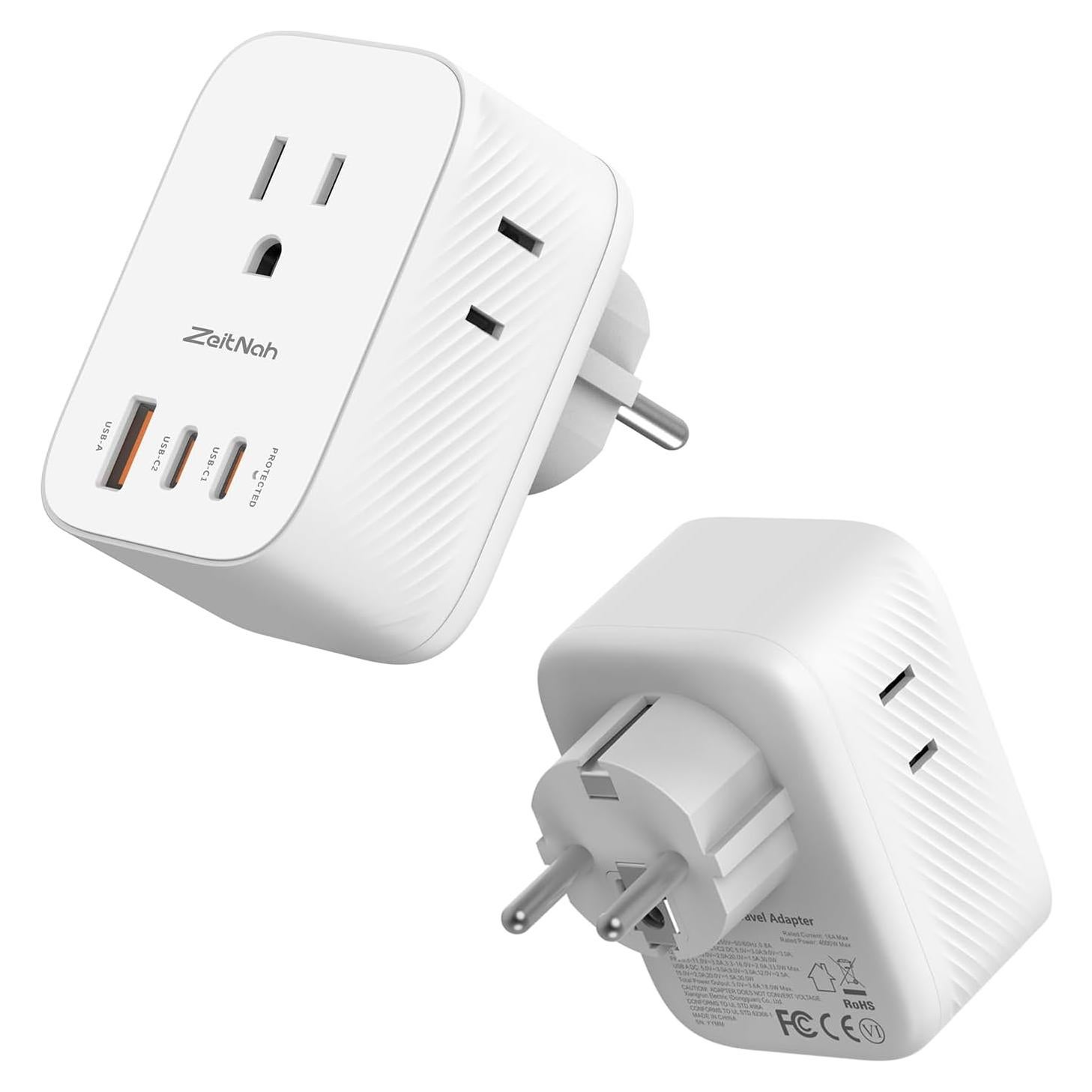 Adaptador de Enchufe de Viaje Tipo E/F 30W 6 en 1 Xiangrun