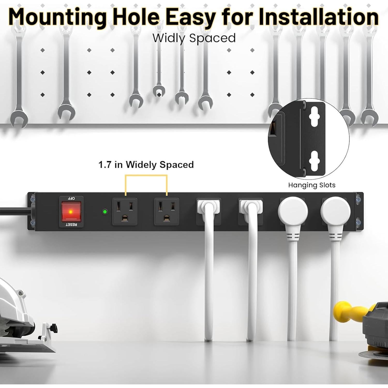 Regleta de Alimentación KF 6 Enchufes 1.83m Protección 2100J
