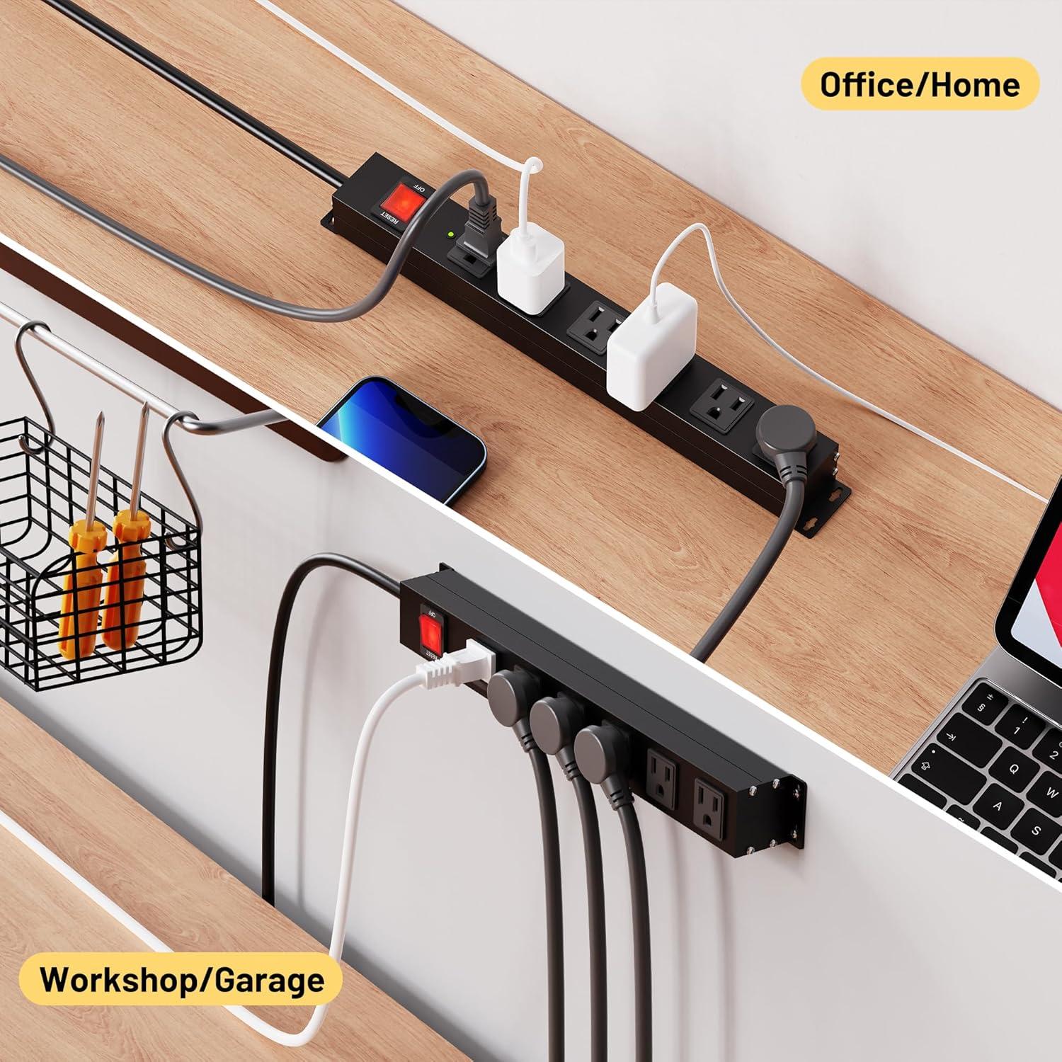 Regleta de Alimentación KF 6 Enchufes 1.83m Protección 2100J