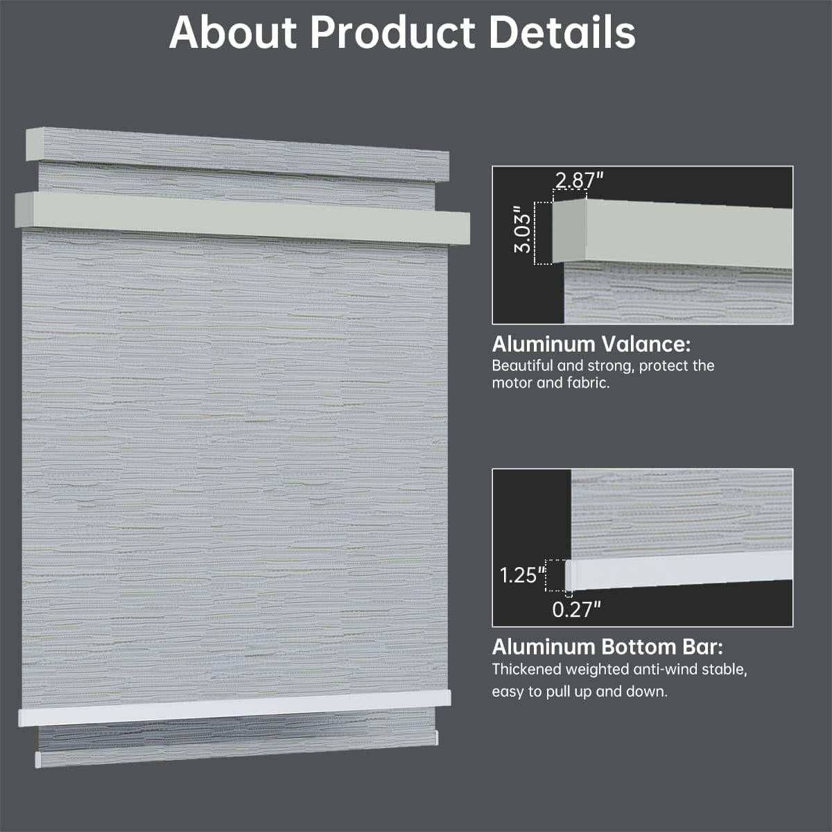 Motorized Blinds with Remote, Light Filtering Smart Blinds for Windows Automatic Roller Shades Compatible with Alexa, Motorized Shades for Bedroom Home Office (Multicolor Fabric Sample)