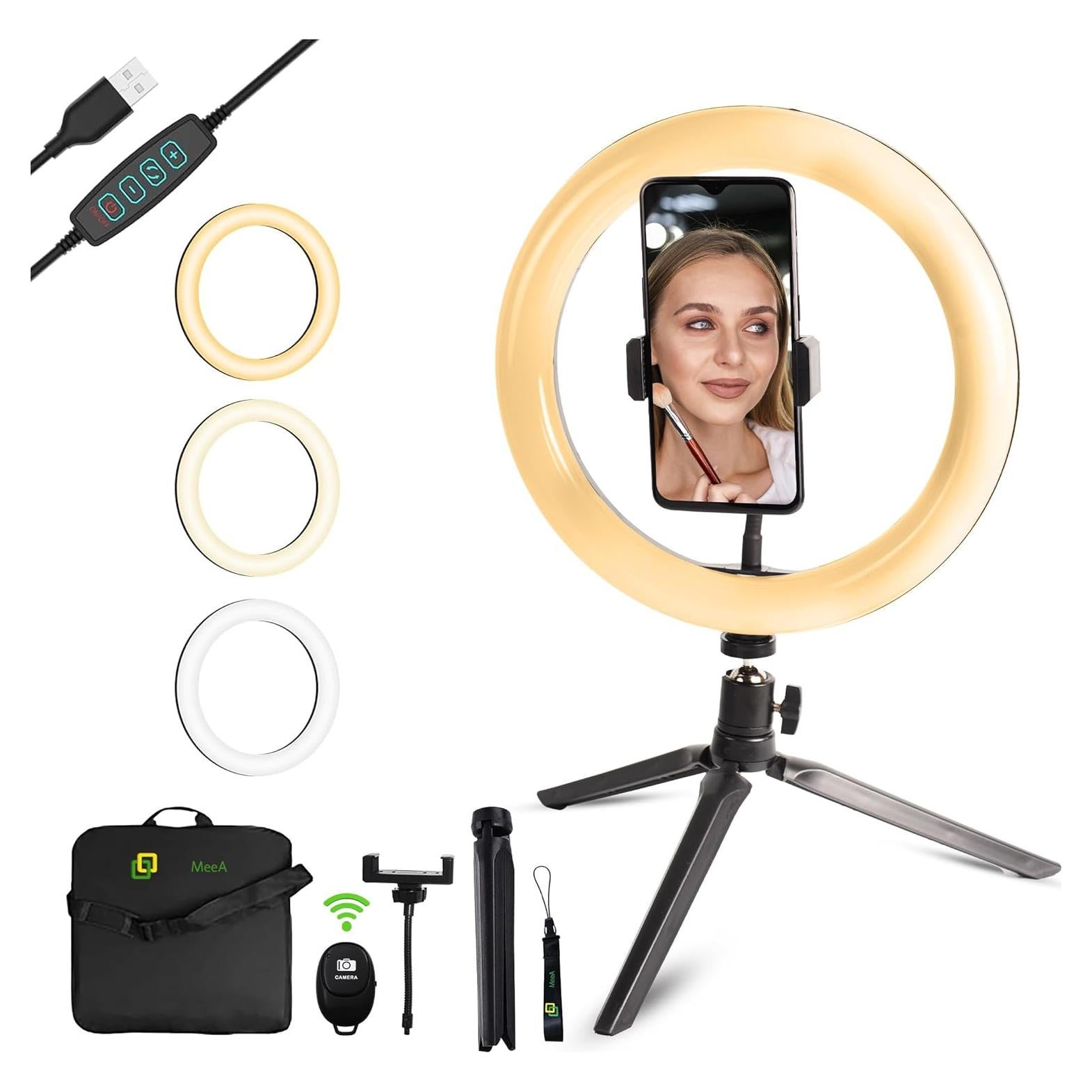 Anillo de Luz de Fotografía 25 cm Meea con Control Remoto