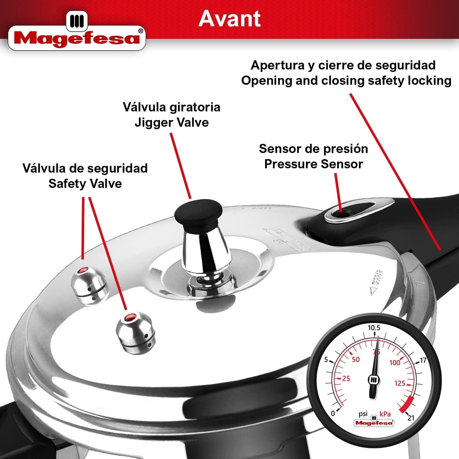 Olla a Presión Magefesa Avant 4.1L Aluminio Resistente