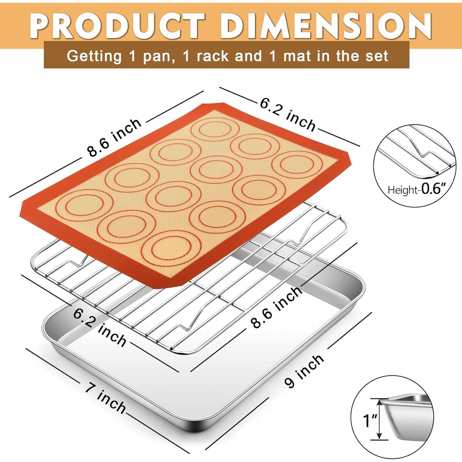 Set de Hornear P&P CHEF 3 Piezas Acero Inoxidable 22.86 cm