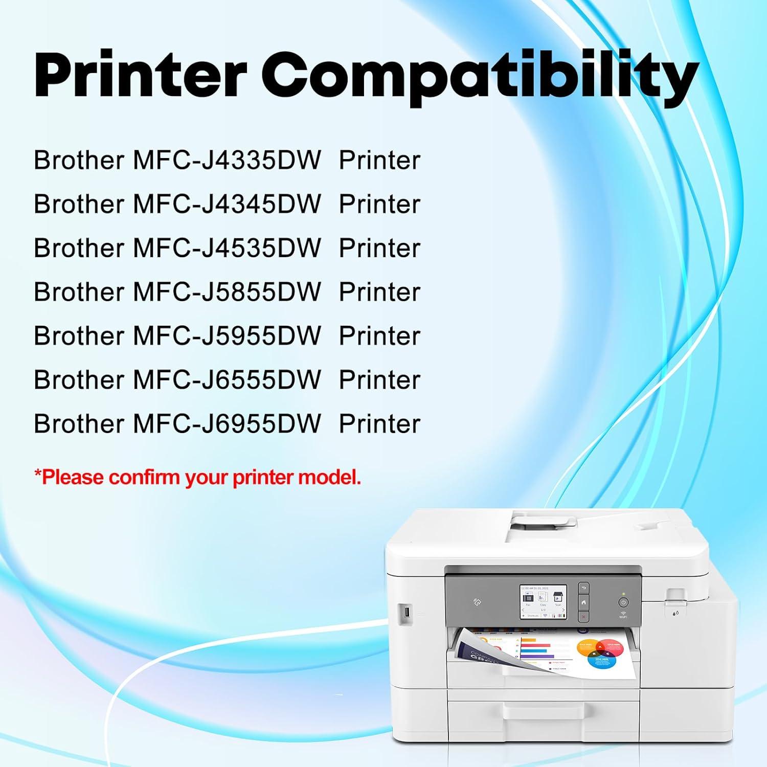 Cartuchos de tinta LC406 Miss Deer 4PK para Brother - Negro, Cian, Magenta, Amarillo