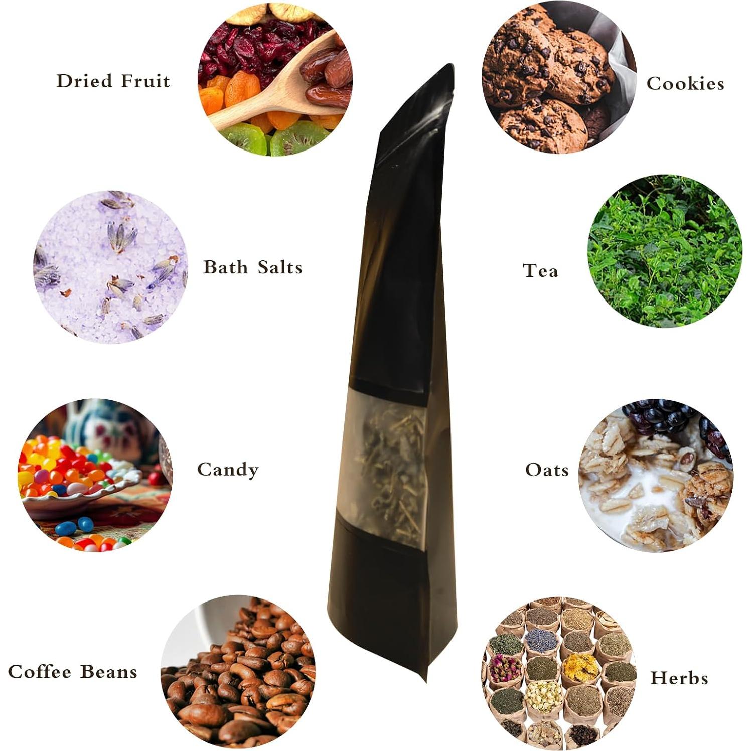 100 Bolsas de Papel Kraft Reutilizables Funnyleaf 10x15 cm