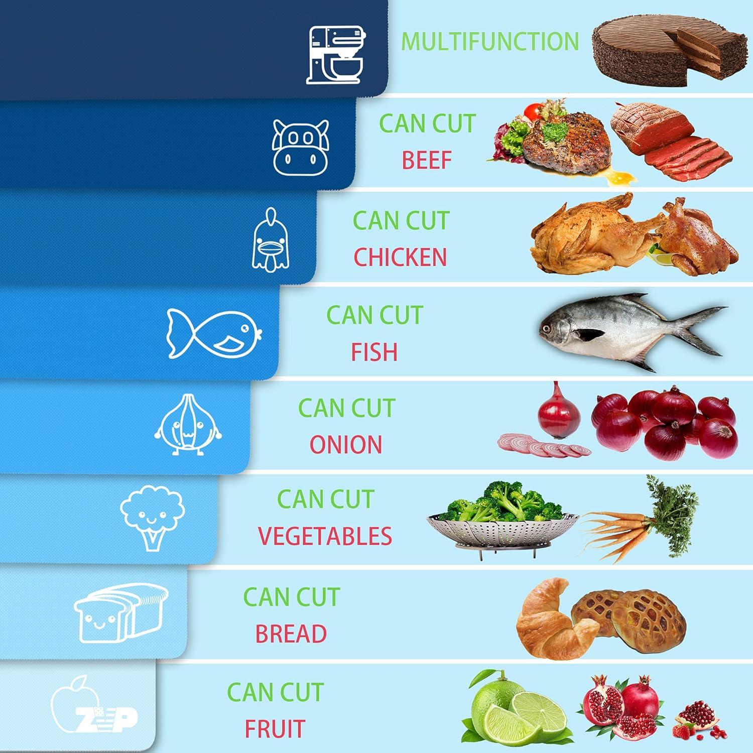 Conjunto de 5 tablas de cortar ZVP antideslizantes 38.1x30.5 cm