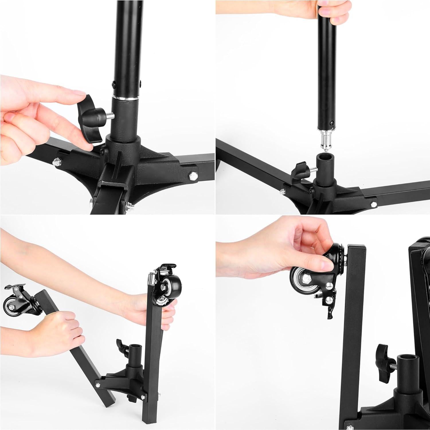 Soporte de Luz Plegable con Ruedas 1.74 kg para Fotografía