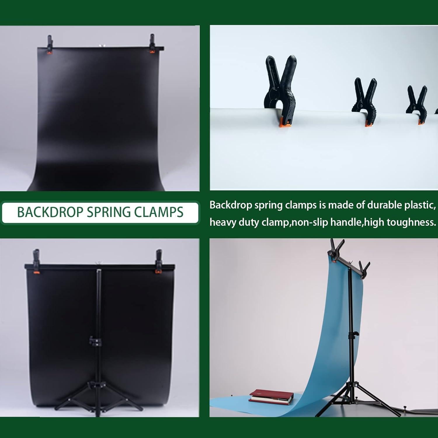 Keadic Kit de Clips de Fondo de Fotografía 22 Piezas Nylon