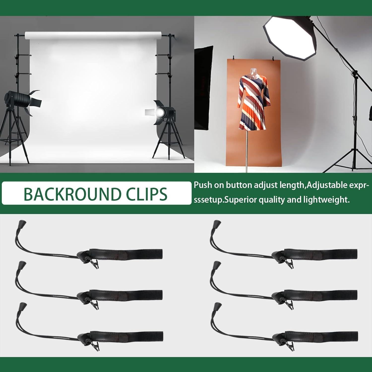 Keadic Kit de Clips de Fondo de Fotografía 22 Piezas Nylon