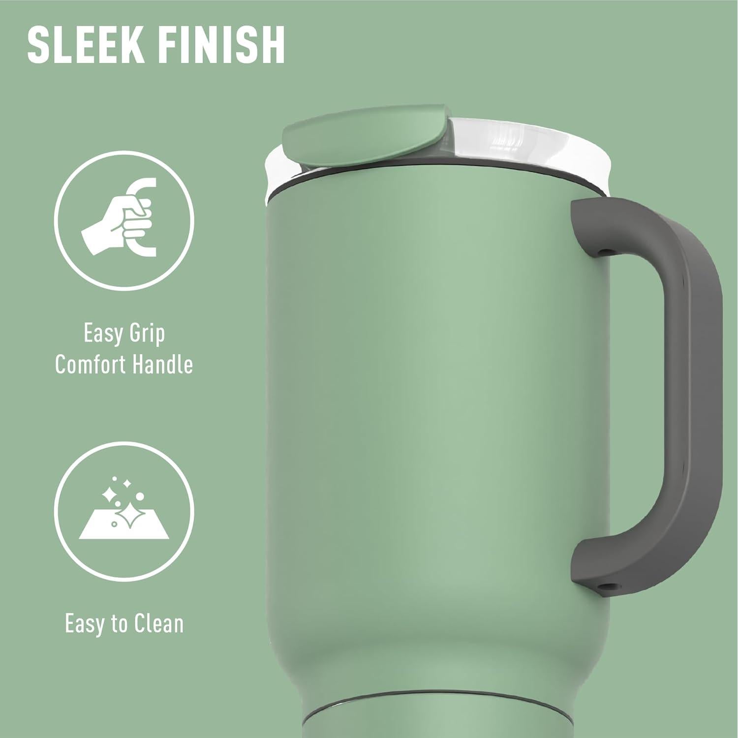 Taza de Viaje 2-en-1 ASOBU DUPLEX Verde Albahaca 946 ml