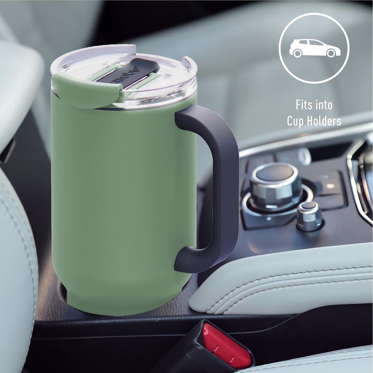 Taza de Viaje 2-en-1 ASOBU DUPLEX Verde Albahaca 946 ml