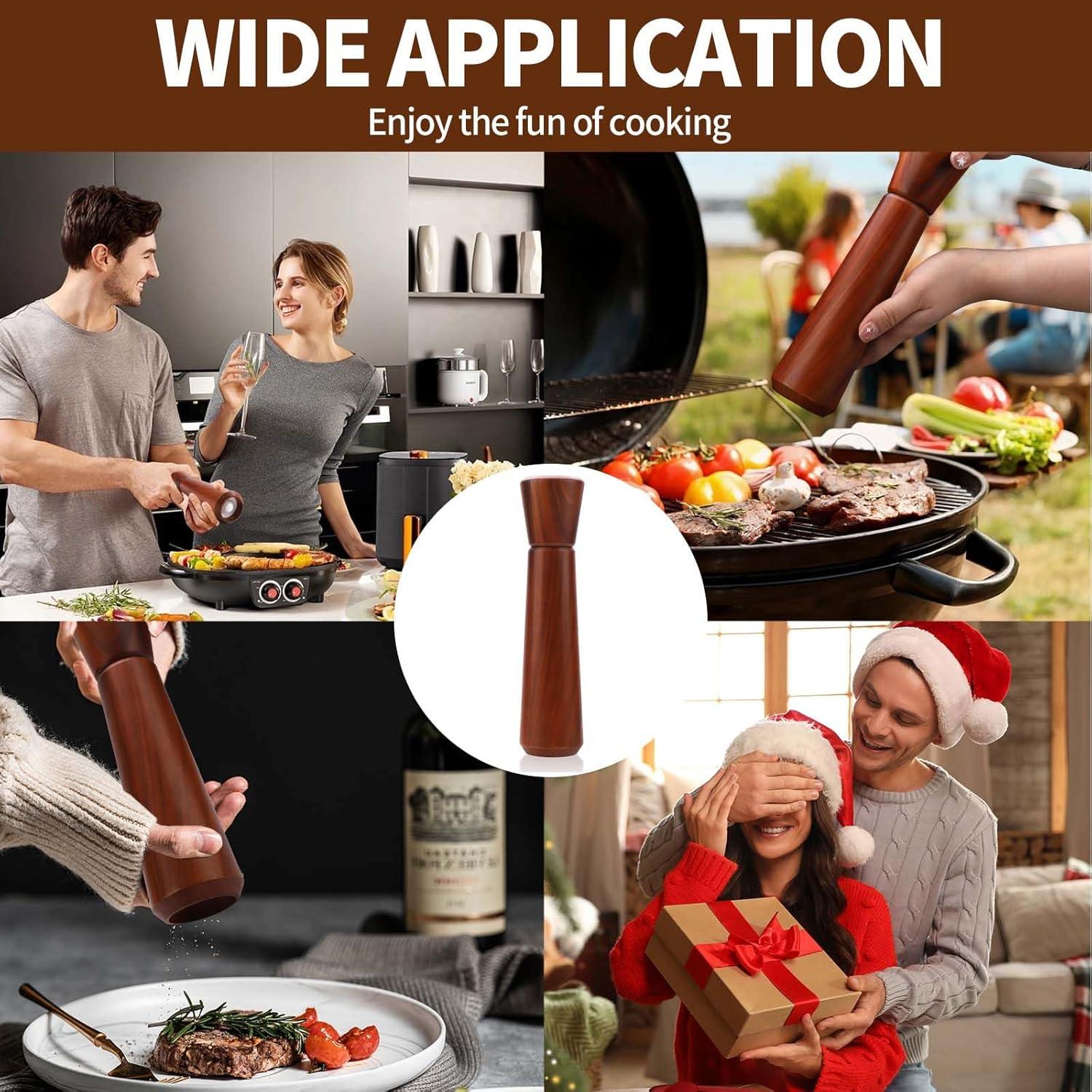 Molino de Pimienta de Madera UNIOVC 25.4cm Manual Ajustable