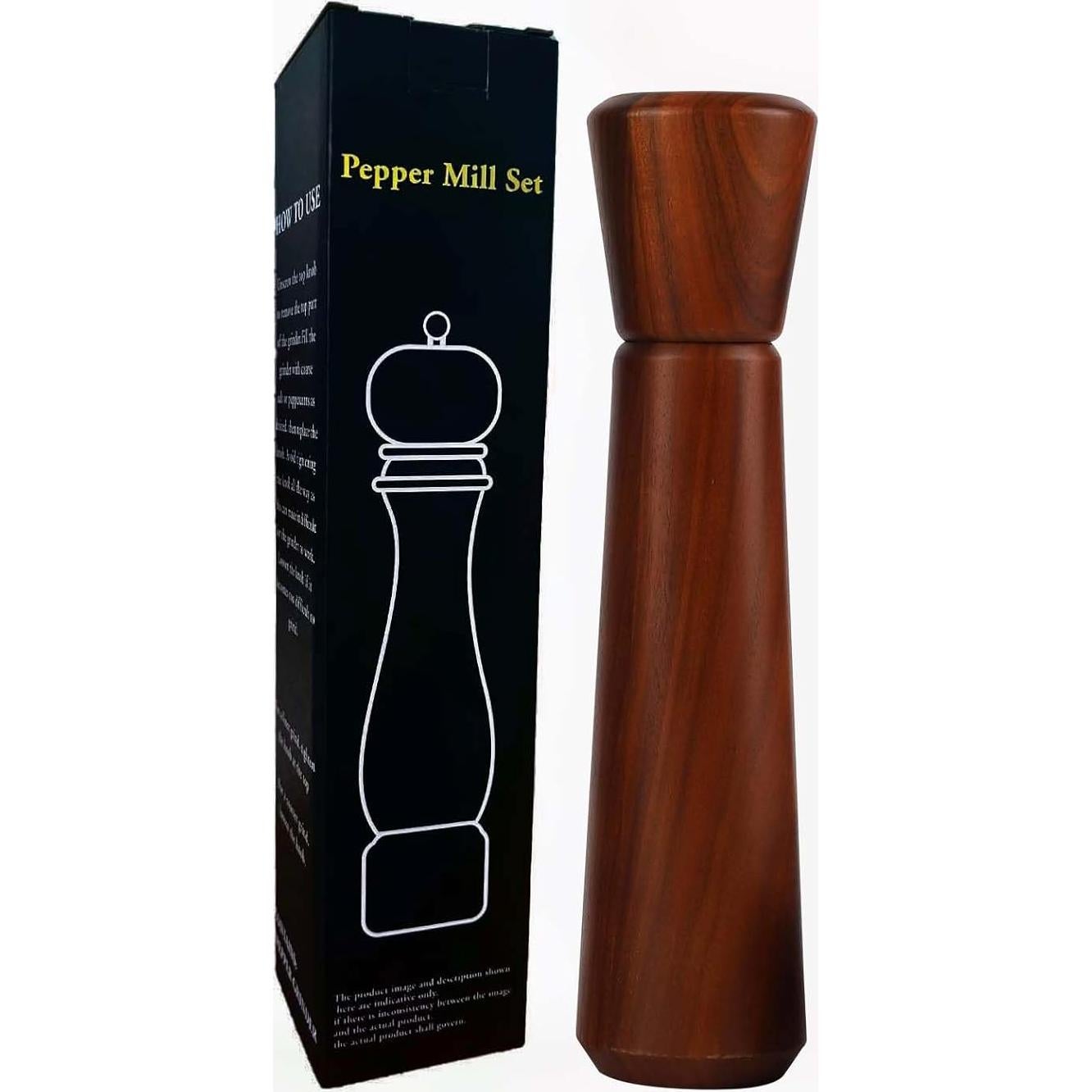 Molino de Pimienta de Madera UNIOVC 25.4cm Manual Ajustable