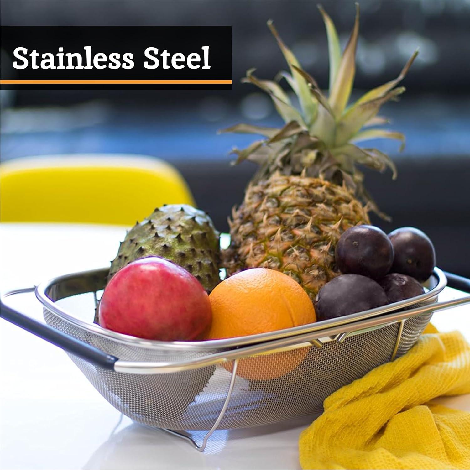 Colador sobre fregadero Premier Housewares 30x19 cm acero inoxidable