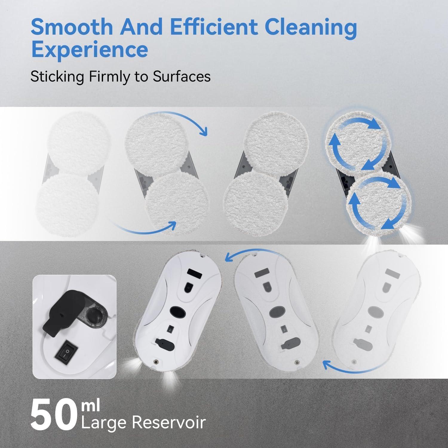 Robot Limpiador de Ventanas Anminto ANM-06-6, 3000Pa, Control Remoto