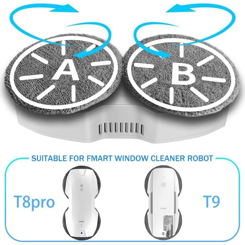 Paños de Microfibra Reemplazo FMART para Limpiador T9PRO/T10PRO/T11 - 12 Piezas