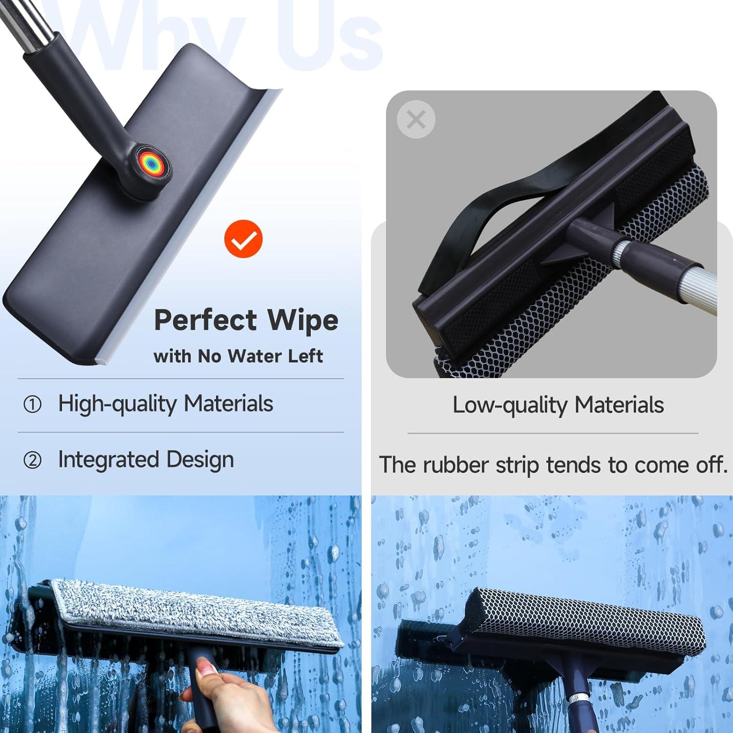 Kit de Limpieza de Ventanas CTIME 3 en 1 con Extensión 157 cm