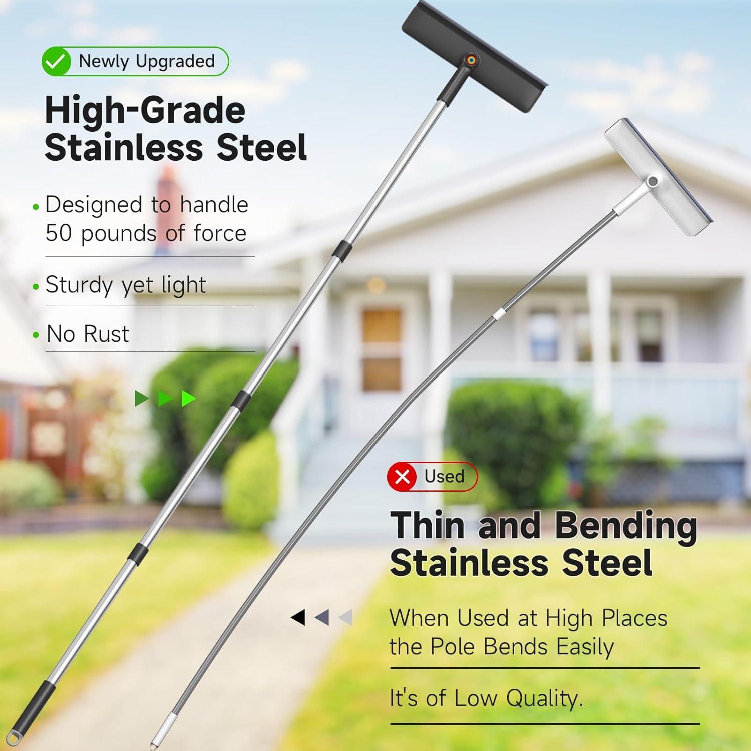 Kit de Limpieza de Ventanas CTIME 3 en 1 con Extensión 157 cm