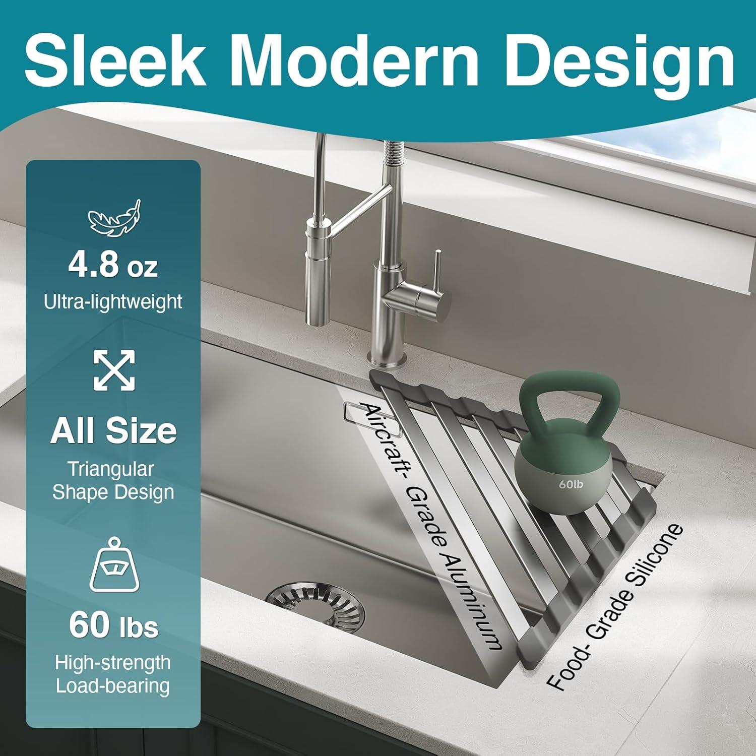 Escurridor de Platos Triangular COOL-ANGLE 40.6x24.1cm Gris Mate