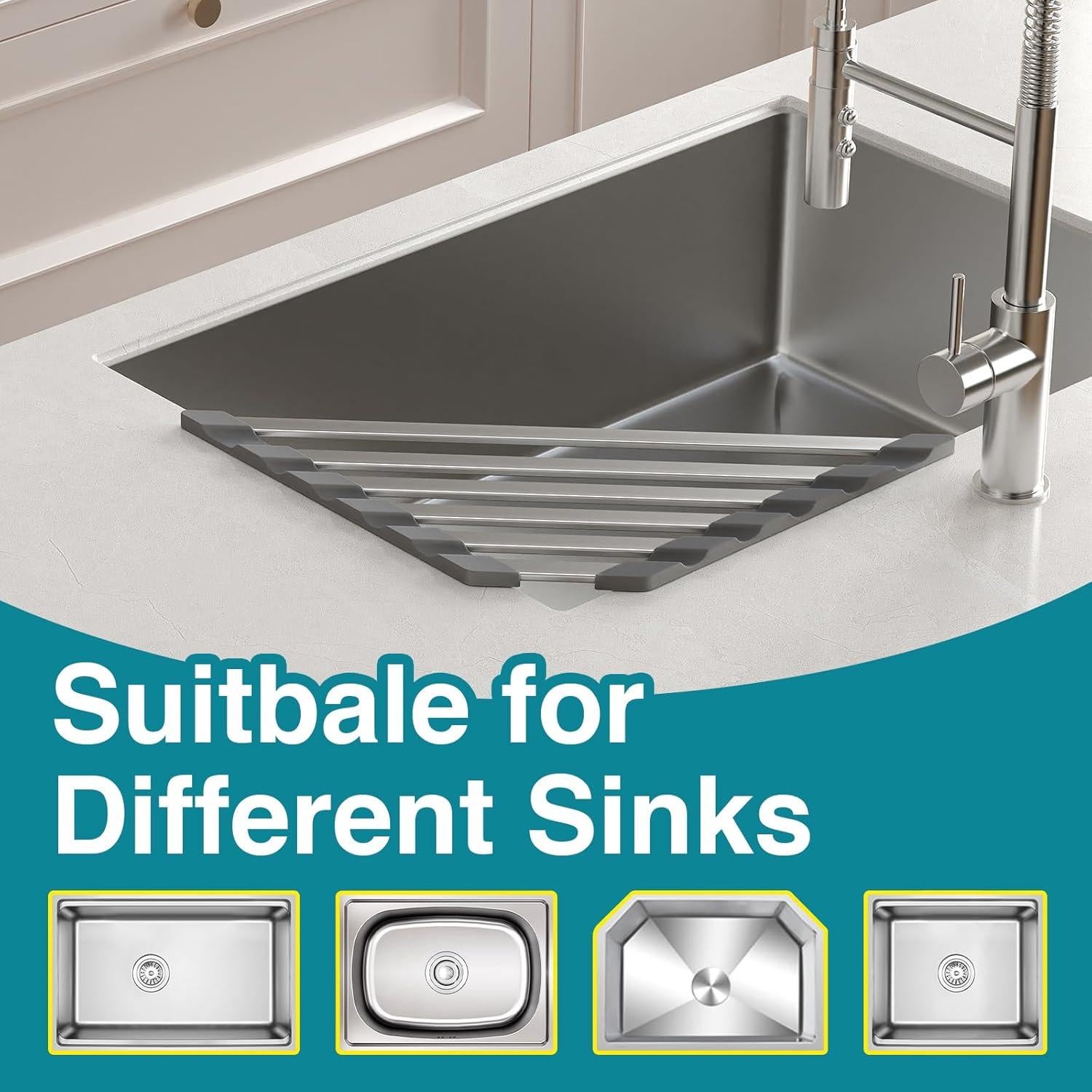 Escurridor de Platos Triangular COOL-ANGLE 40.6x24.1cm Gris Mate